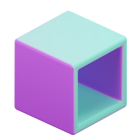 Geometric 3D Cube  3D Icon