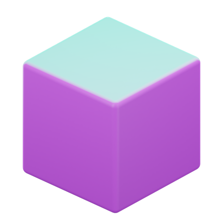 Geometric 3D Cube  3D Icon