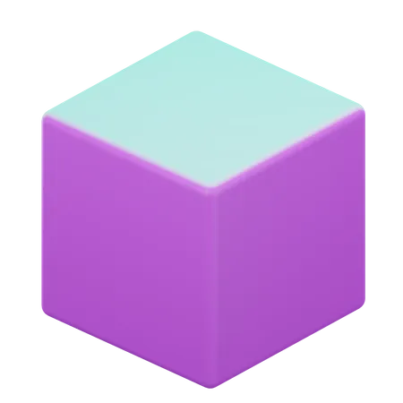 Geometric 3D Cube  3D Icon