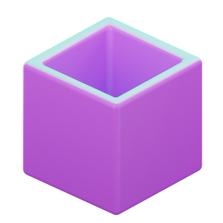 Geometric 3D Cube  3D Icon