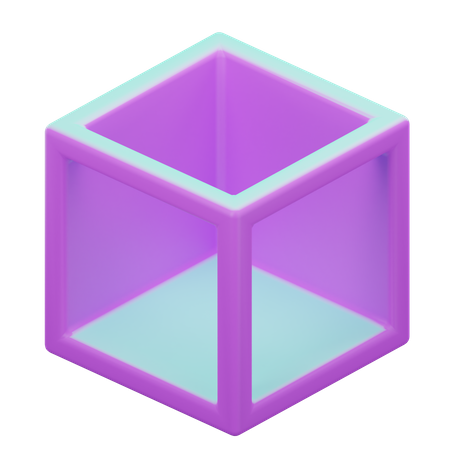 Geometric 3D Cube  3D Icon