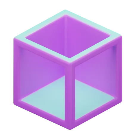 Geometric 3D Cube  3D Icon