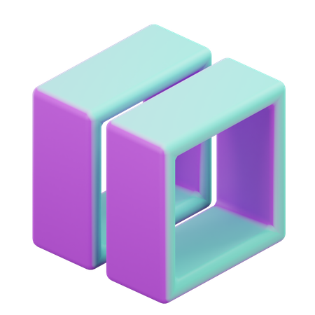 Geometric Cube  3D Icon