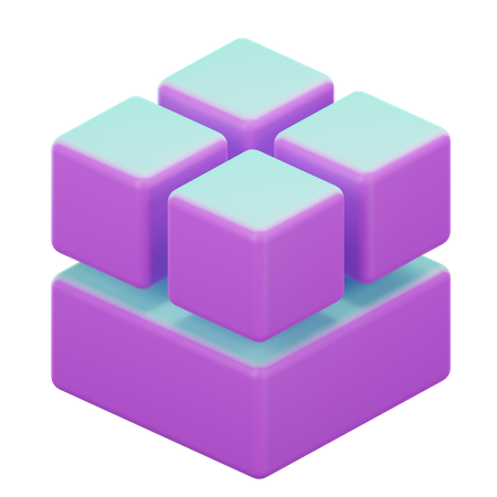 Geometric Cube  3D Icon