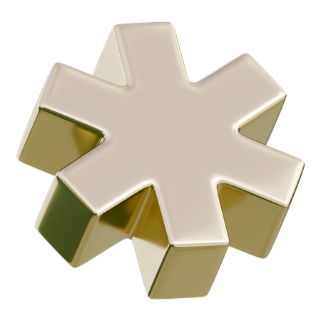 幾何学的なギアの抽象的な形状  3D Icon