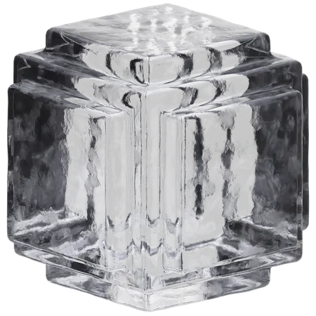 Geometric Ice Cube  3D Icon