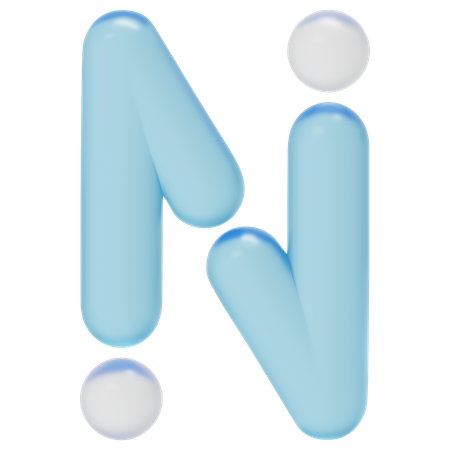Geometric N  3D Icon