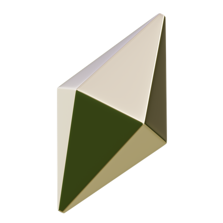 幾何学的な紙の凧の抽象的な形  3D Icon