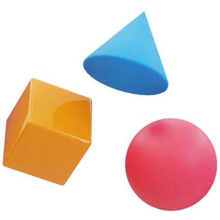 Geometric Shapes  3D Icon