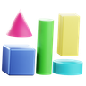 geometric shapes emoji 3d
