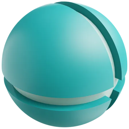 3 D Sphere With Isolated Background 3D Icon
