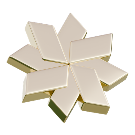幾何学的な星型ブロック抽象的な形状  3D Icon