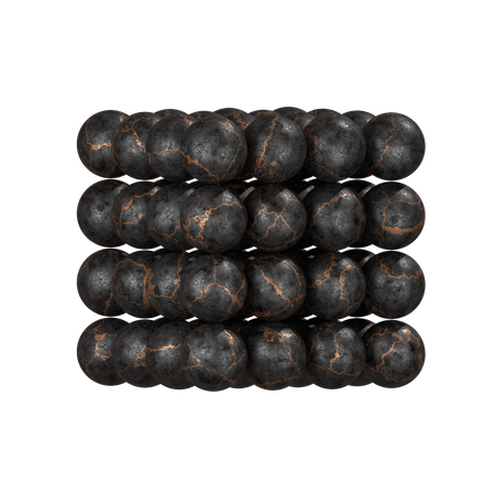 Geometrical Balls Bronze  3D Icon