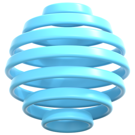 Géométrie spirale légère  3D Icon