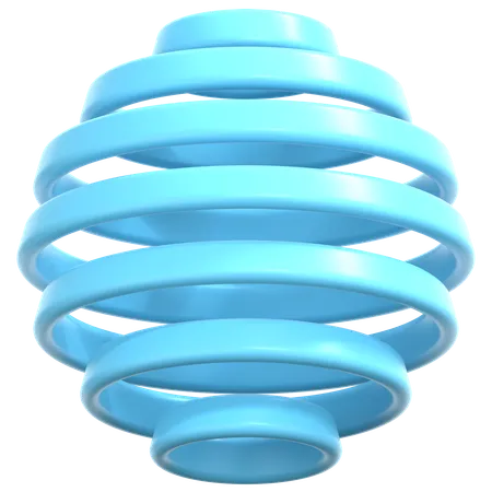 Géométrie spirale légère  3D Icon