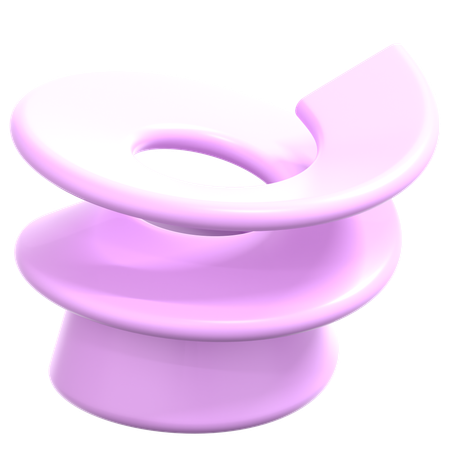 Géométrie spirale légère  3D Icon