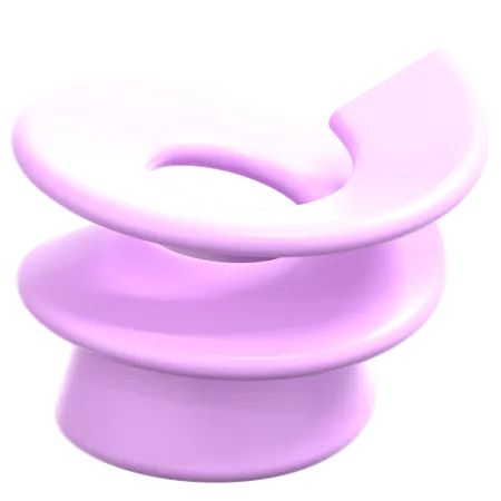 Géométrie spirale légère  3D Icon