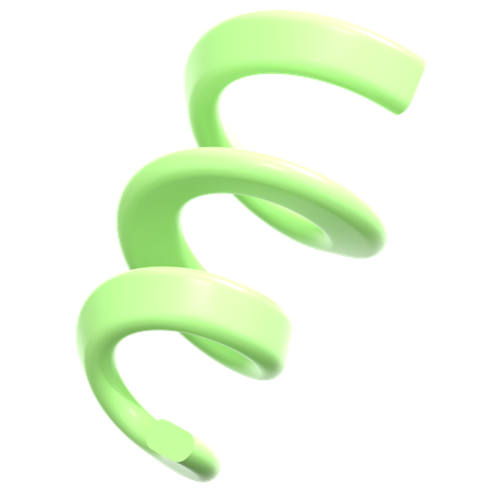 Géométrie en spirale vert clair  3D Icon