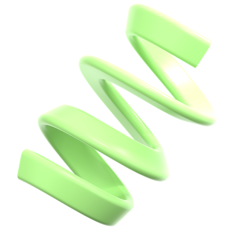 Géométrie en spirale vert clair  3D Icon