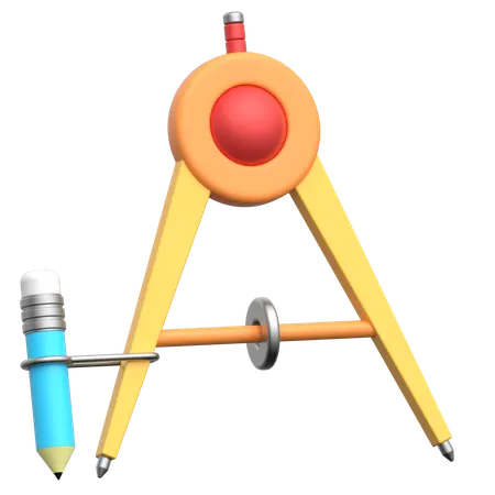 Geometrie Kompass  3D Icon