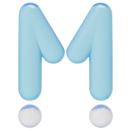 Geometrisch m  3D Icon
