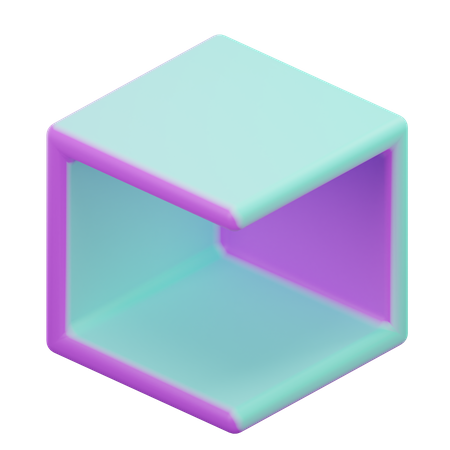 Geometrischer 3D-Würfel  3D Icon