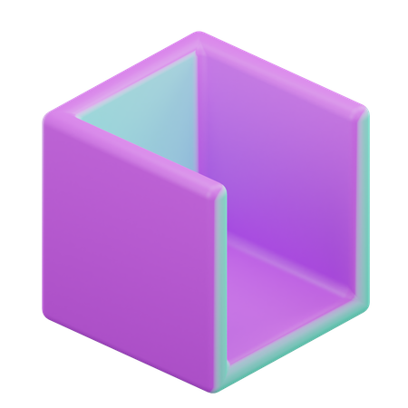 Geometrischer 3D-Würfel  3D Icon