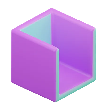 Geometrischer 3D-Würfel  3D Icon