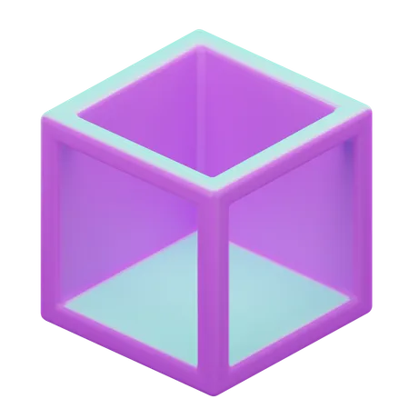 Geometrischer 3D-Würfel  3D Icon