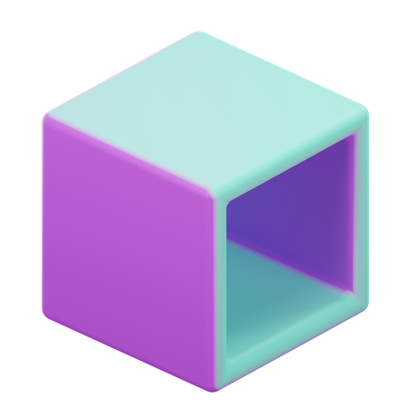 Geometrischer 3D-Würfel  3D Icon