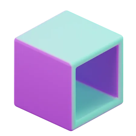 Geometrischer 3D-Würfel  3D Icon