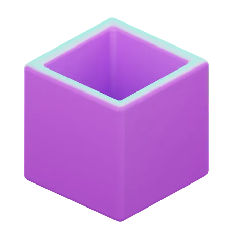 Geometrischer 3D-Würfel  3D Icon