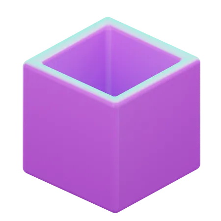 Geometrischer 3D-Würfel  3D Icon