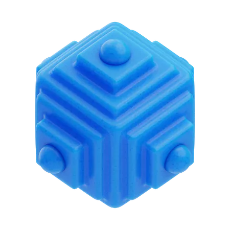 Geometrischer Würfel  3D Icon