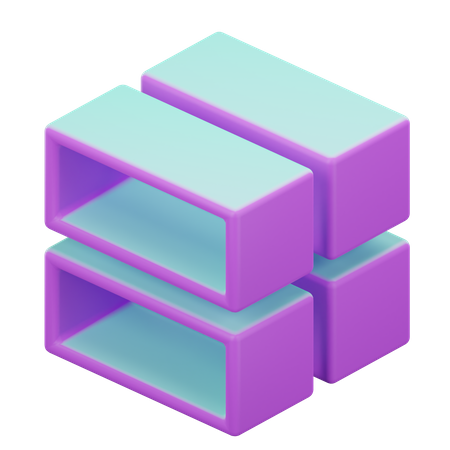 Geometrischer Würfel  3D Icon