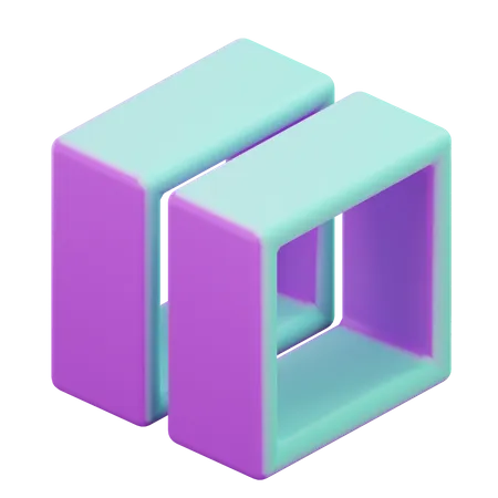 Geometrischer Würfel  3D Icon