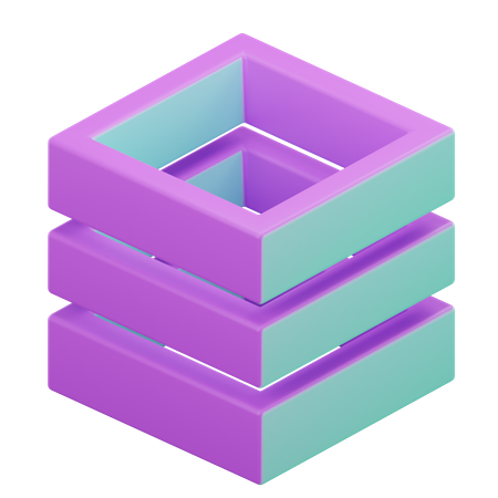 Geometrischer Würfel  3D Icon