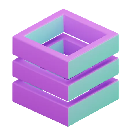 Geometrischer Würfel  3D Icon