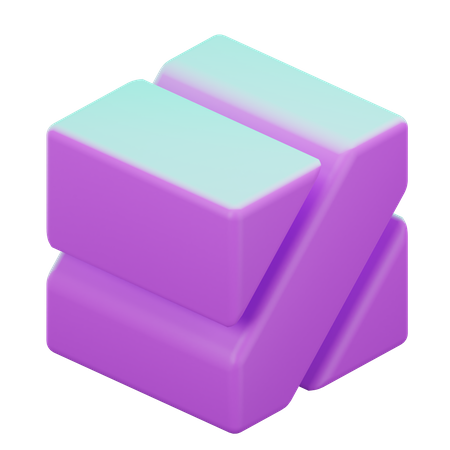 Geometrischer Würfel  3D Icon