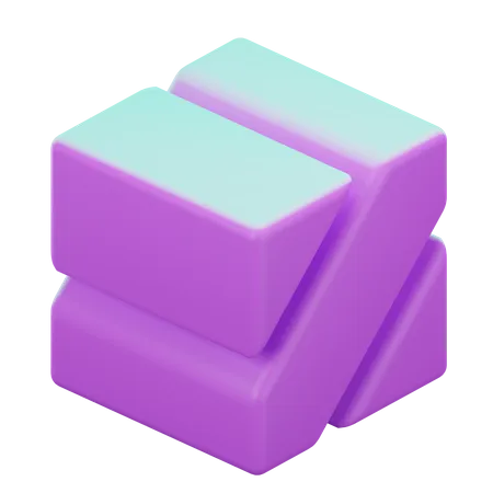 Geometrischer Würfel  3D Icon