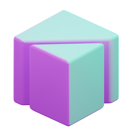 Geometrischer Würfel  3D Icon