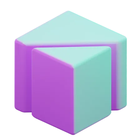 Geometrischer Würfel  3D Icon