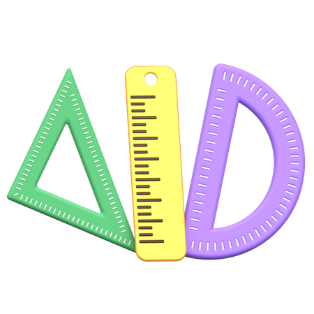 Geometry Rulers  3D Icon