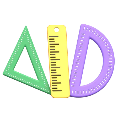 Geometry Rulers  3D Icon