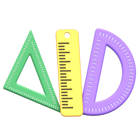 Geometry Rulers  3D Icon