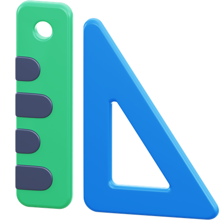 Geometry Rulers  3D Icon