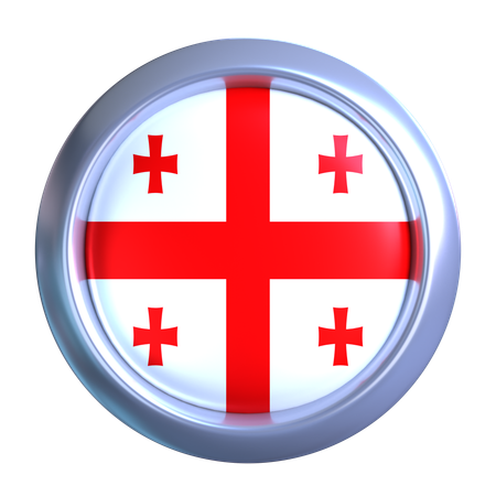 Georgia Flag Emblem  3D Icon