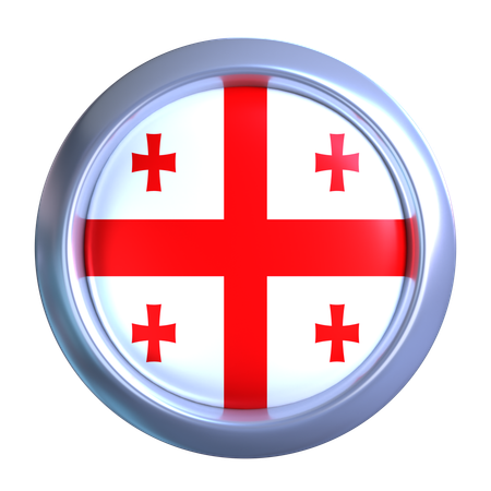 Georgia Flag Emblem  3D Icon