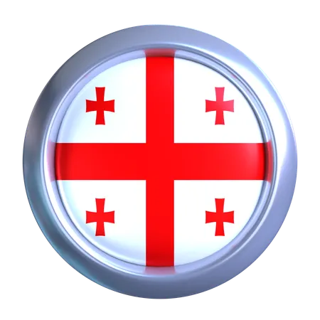 Georgia Flag Emblem  3D Icon