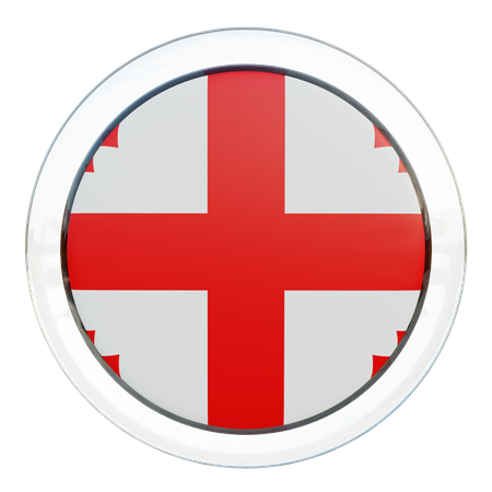 Georgia Round Flag  3D Icon